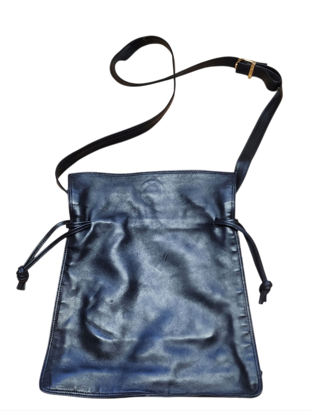Vintage Francesco Biasia Black Leather Bag Made In Italy Old Money Minimalist